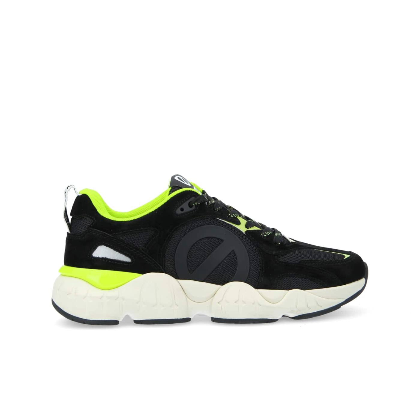 KRAZEE RUNNER MEN - SUEDE/REC.KNIT - BLACK/F.YELLOW